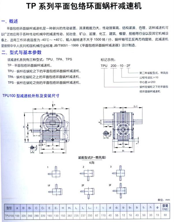 TP系列平面包絡(luò)環(huán)面<a target='_blank' title='幫得力蝸桿減速機,減速機,減速機-蝸輪蝸桿減速機 精密加工' href='/WLWGJSJ/default.html'>蝸桿減速機</a>